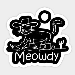 Meowdy Funny texes Howdy cat Purr Sticker